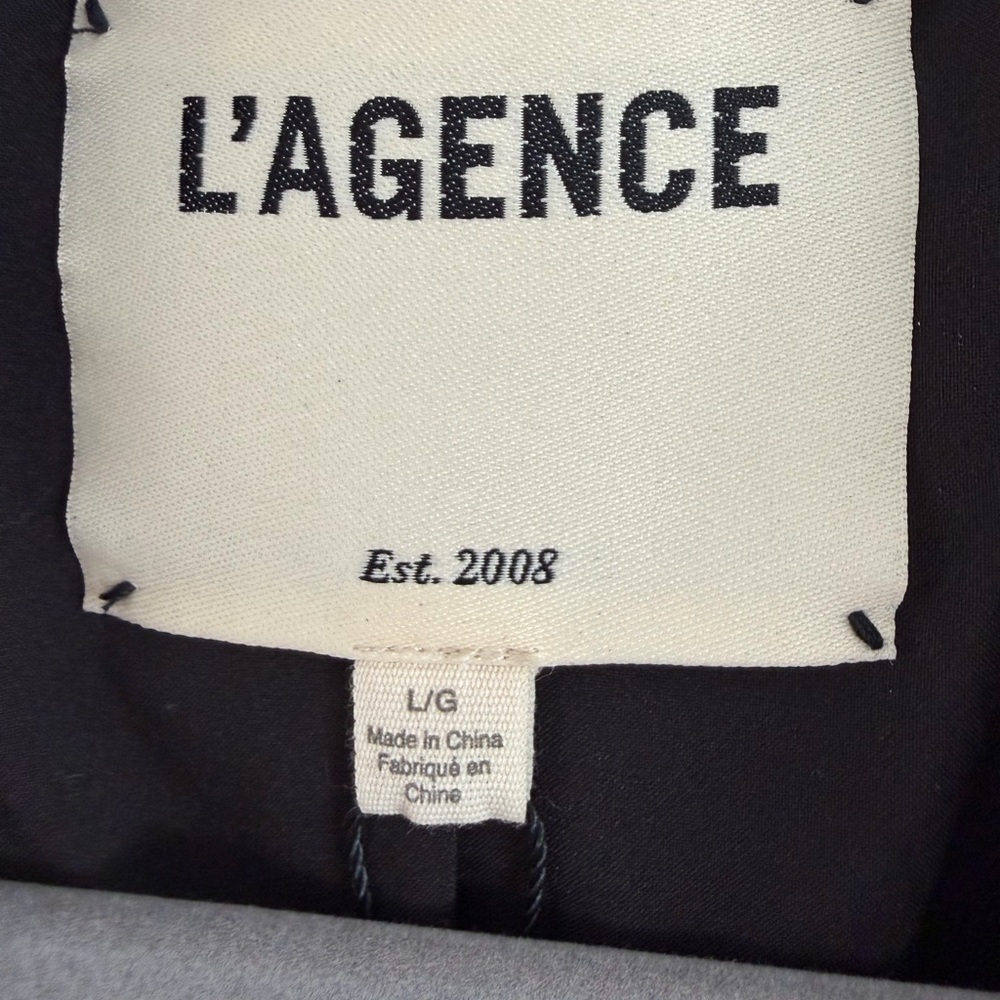 NWT L'AGENCE Black Leather Billie Jacket with Gold Buttons - Picture 5 of 7